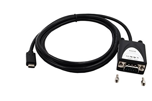EXSYS EX-2311-2 USB 2.0 C Stecker auf 1x Seriell RS-232 1.8 m Kabel mit 9 Pin Stecker LED Anzeige Schwarz von Exsys