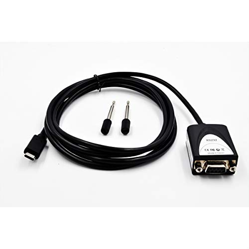 Exsys EX-2311-2F USB 2.0 C Stecker auf 1x Seriell RS-232 1.8 m Kabel mit 9 Pin Buchse LED Anzeige Schwarz von Exsys