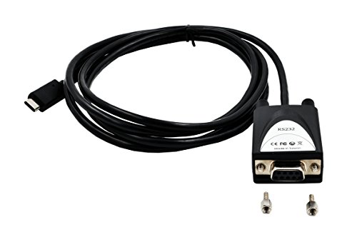 Exsys EX-2311-2F USB 2.0 C Stecker auf 1x Seriell RS-232 1.8 m Kabel mit 9 Pin Buchse LED Anzeige Schwarz von Exsys