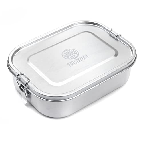 Arts-Nature Edelstahl Brotdose 1400ml Foodcontainer mit Trennwand von ExtaSea