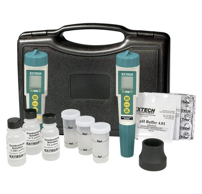 Extech Feuchtigkeitsmesser Extech EC510 Leitfähigkeits-Messgerät Leitfähigkeit, Temperatur, pH-W von Extech