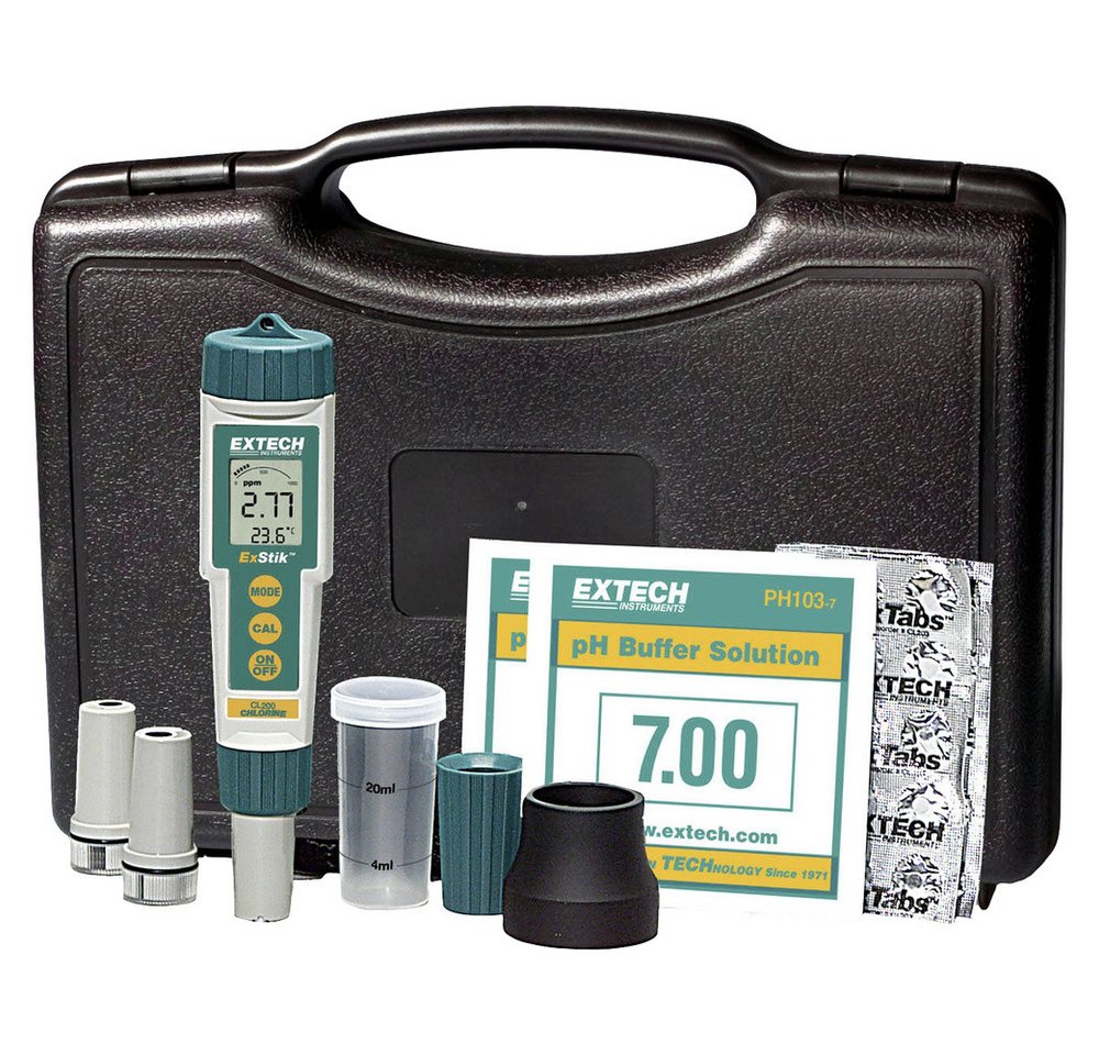 Extech Feuchtigkeitsmesser Extech EX900 Wasserqualitätsmessgerät Chlor, pH-Wert, Temperatur, Red Extech Feuchtigkeitsmesser Extech EX900 Wasserqualitätsmessgerät Chlor, pH-Wert, Temperatur, Red von Extech