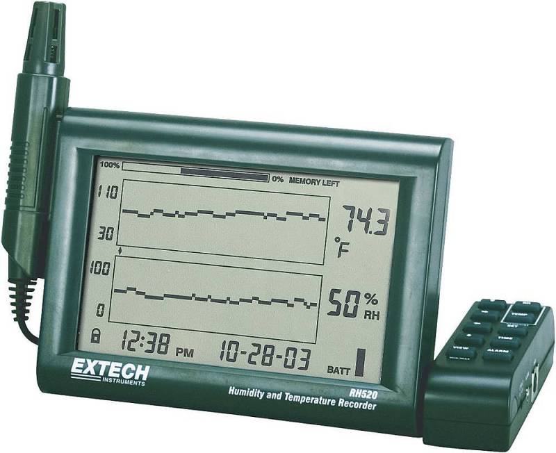 Extech Luftfeuchtemessgerät Hygrometer Rh101 10 % R F 95 % R F Rh520 A 220 B-Ware von Extech