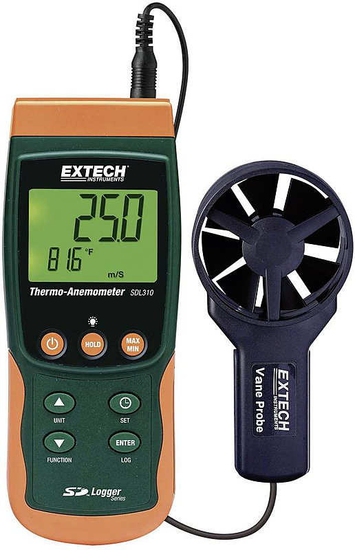 Extech Sdl310 Anemometer Messung V. Temperatur U. Luftgeschwindigkeit Bis 25 M/S B-Ware Extech Sdl310 Anemometer Messung V. Temperatur U. Luftgeschwindigkeit Bis 25 M/S B-Ware von Extech