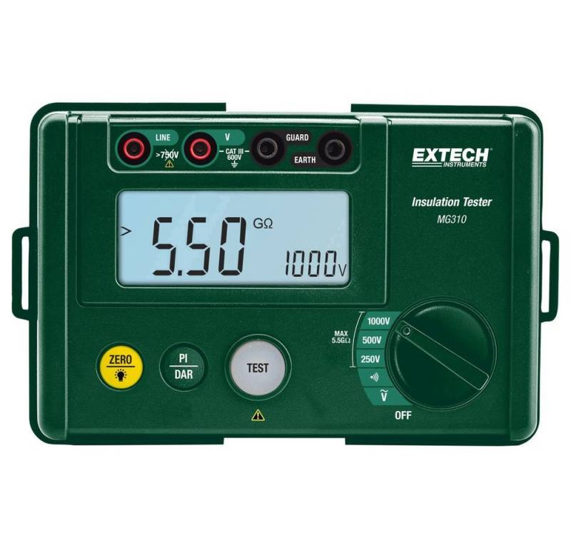 Extech Spannungsprüfer Extech MG310 Isolationsmessgerät 250 V, 500 V, 1000 V 5.5 GΩ von Extech