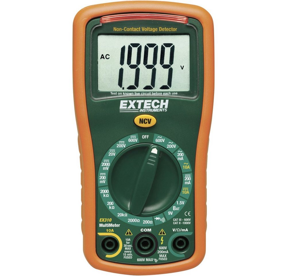 Extech Spannungsprüfer Extech EX310 Hand-Multimeter digital CAT III 600 V Anzeige (Counts):, (EX310) von Extech