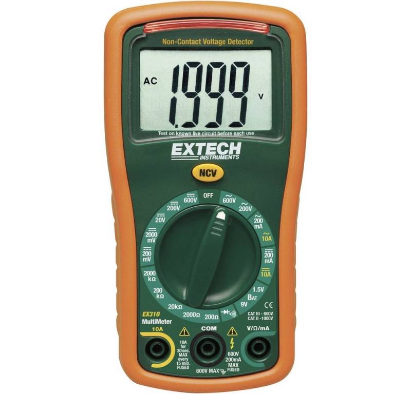 Extech Spannungsprüfer Extech EX310 Hand-Multimeter digital CAT III 600 V Anzeige (Counts):, (EX310) von Extech