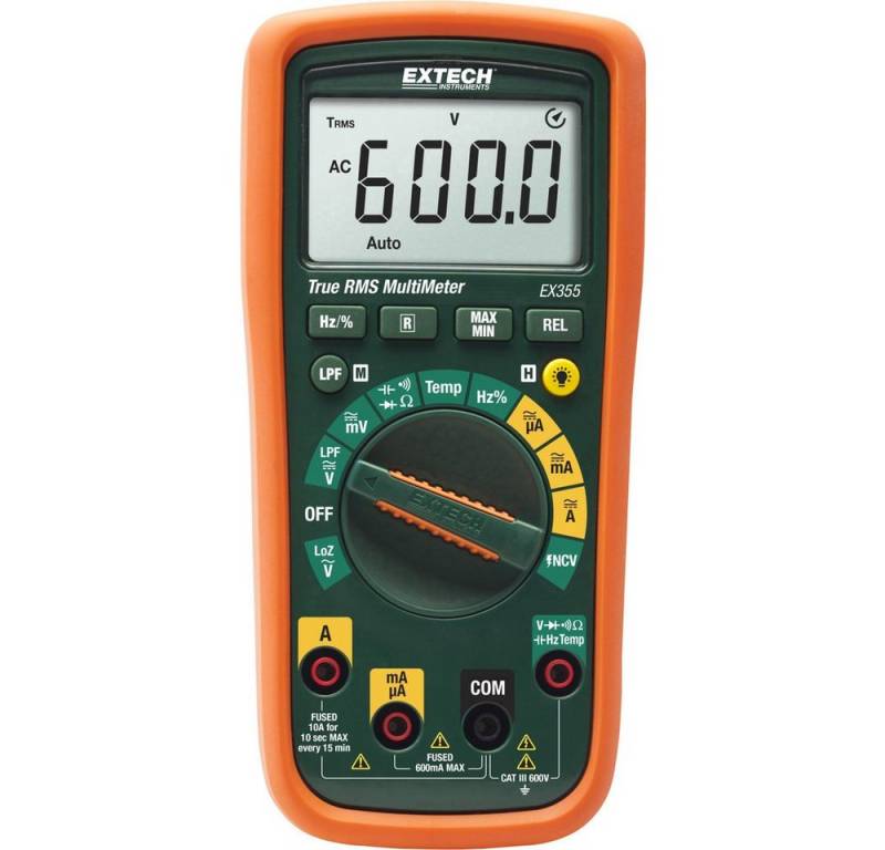Extech Spannungsprüfer Extech EX355 Hand-Multimeter digital CAT III 600 V Anzeige (Counts):, (EX355) von Extech