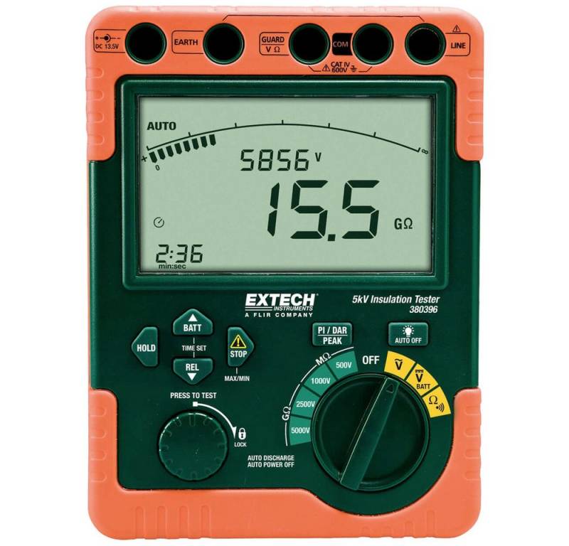 Extech Spannungsprüfer Extech Extech 380396 Isolationsmessgerät 500 V, 1000 V, 2500 V, 5000 Extech Spannungsprüfer Extech Extech 380396 Isolationsmessgerät 500 V, 1000 V, 2500 V, 5000 von Extech