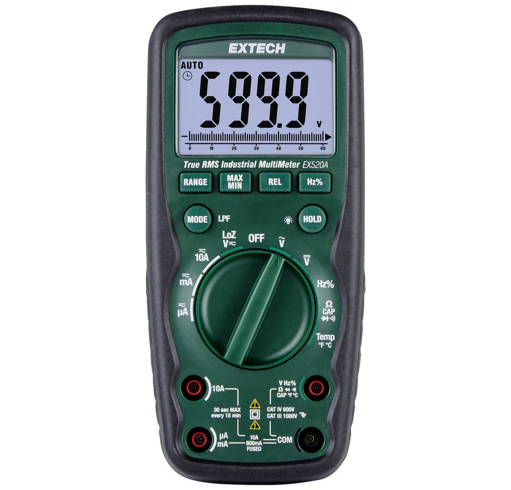 Extech Spannungsprüfer Extech Extech EX520A Hand-Multimeter digital CAT IV 600 V Anzeige (C, (Extech EX520A) von Extech