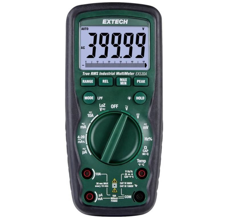 Extech Spannungsprüfer Extech Extech EX530A Hand-Multimeter digital CAT IV 600 V Anzeige (C, (Extech EX530A) von Extech