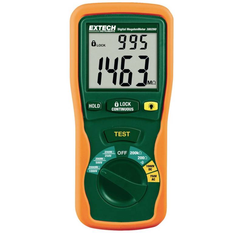 Extech Strommessgerät Extech Extech 380260 Isolationsmessgerät 250 V, 500 V, 1000 V 2000 MΩ von Extech