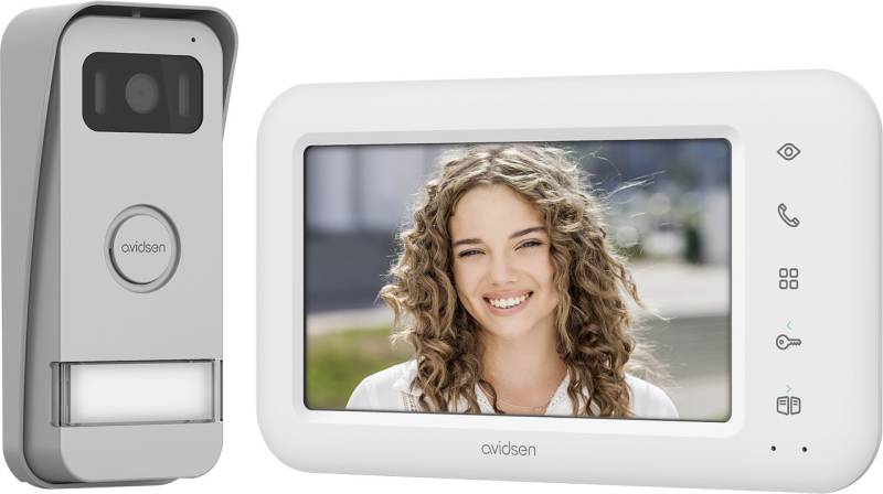 Avidson Türsprechanlage Video Elia  7 Zoll Farbmonitor, weiß, IP44 von Avidsen