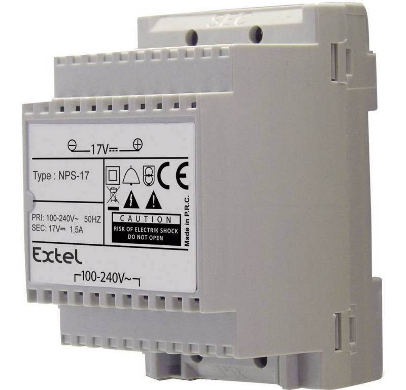 Extel Video-Türsprechanlage Hutschienen-Netzteil Modulo B von Extel