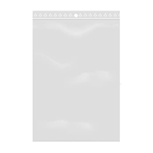 Extiff 1000 Stück Zip-Beutel transparent Lebensmittelecht Kunststoff (12 x 18 cm) von Extiff