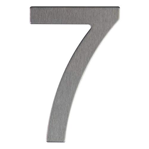 Edelstahl Hausnummer - Design Türnummer - Höhe 76mm - Aufkleber (7) von Extiff