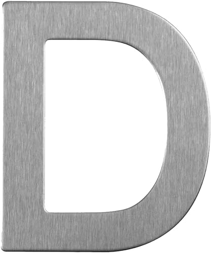 Edelstahl Hausnummer - Design Türnummer - Höhe 76mm - Aufkleber (D) von Extiff