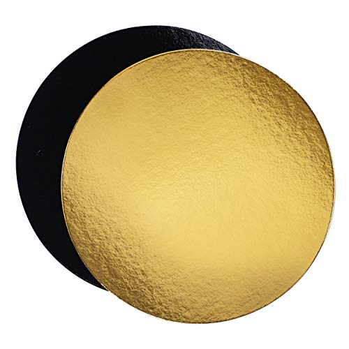 EIN Set von 10 Stützen in Kartonfarben für Kuchen und Maße Ihrer Wahl (Gold/schwarz, 22 cm) von Extiff
