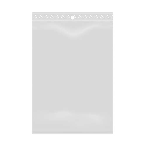 1000 Stück Zip-Beutel transparent Lebensmittelecht Kunststoff (10 x 15 cm) von Extiff