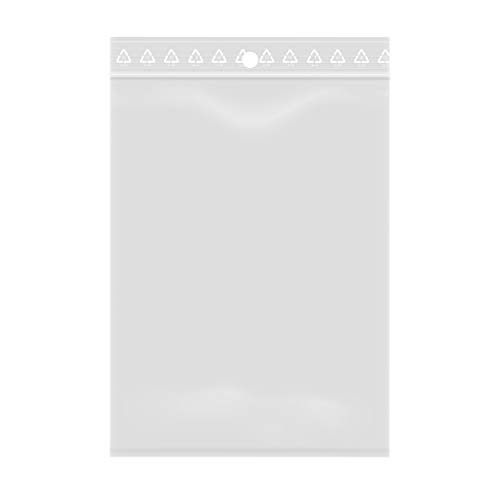 1000 Stück Zip-Beutel transparent Lebensmittelecht Kunststoff (8 x 12 cm) von Extiff