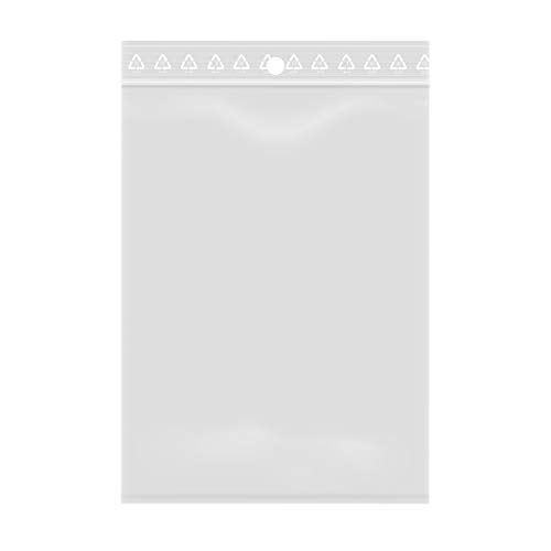 1000 Stück Zip-Beutel transparent Lebensmittelecht Kunststoff (8 x 12 cm) von Extiff