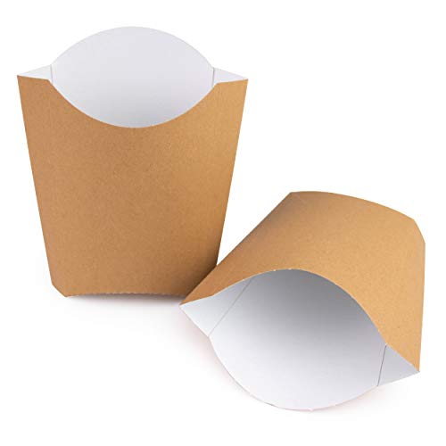 Extiff Packung mit 200 Taschen Frittierkegel aus recyceltem Karton (135 gr) von Extiff