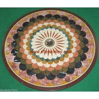 Tischplatte Pietra Dura Bodenbelag Einfügen Marmor Inlay von ExtinctArt