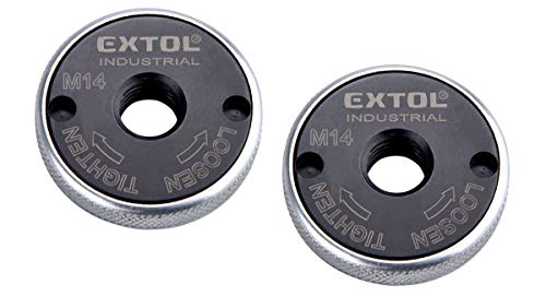 Profi Schnellspannmutter M14 für Winkelschleifer (2er Set) für alle gängigen Fabrikate, Extol Industrial 8798050 von Extol Industrial