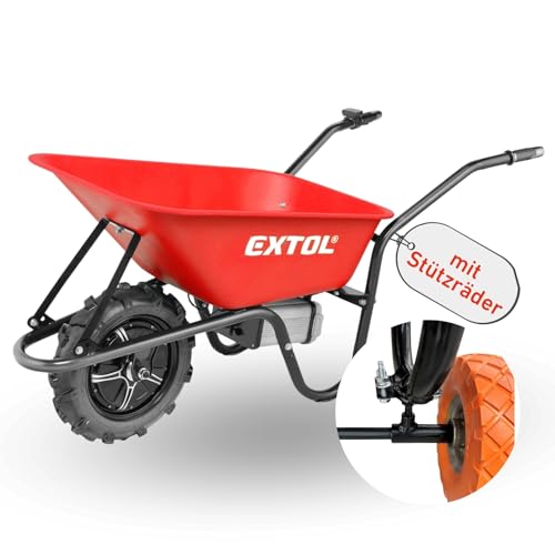 Extol Premium elektrische Schubkarre mit Akku & Zusatzrädern I 500 W I 80 L Mulde & 150 kg Traglast I leistungsfähige Motorschubkarre I Offroad-taugliche Akkuschubkarre I 40V Li-Ion mit 6000mAh Extol Premium elektrische Schubkarre mit Akku & Zusatzrädern I 500 W I 80 L Mulde & 150 kg Traglast I leistungsfähige Motorschubkarre I Offroad-taugliche Akkuschubkarre I 40V Li-Ion mit 6000mAh von Extol Premium