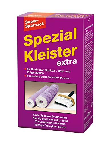 Baufan Extra Spezial-Kleister Super Sparpack 500g I Kunstharzverstärkter Tapetenkleister mit hoher Klebkraft für Rauhfaser & schwere Tapeten von Baufan