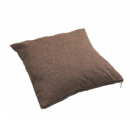 Elegantes Kissen in warmen Braun mit kupferfarbenen Reißverschluß Elegantes Kissen in warmen Braun mit kupferfarbenen Reißverschluß von ExtraDesign