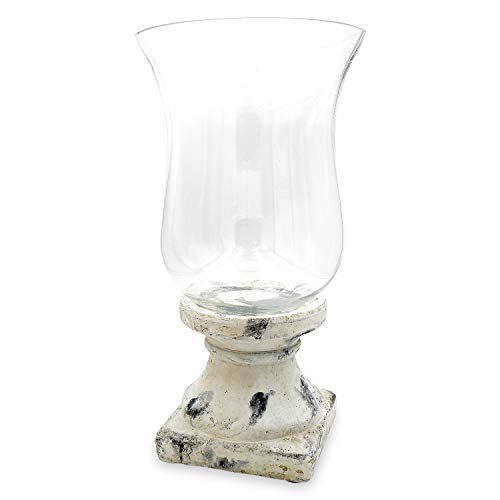 ExtraHome Glas Windlicht Kerzenständer Shabby im antiken Look 45 x 23 cm von ExtraHome