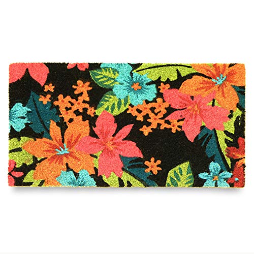 ExtraHome Große Qualitäts-Fußmatte-Fußabtreter aus Natursisal, Motiv Blumen -Retro 77 x 46 cm ExtraHome Große Qualitäts-Fußmatte-Fußabtreter aus Natursisal, Motiv Blumen -Retro 77 x 46 cm von ExtraHome