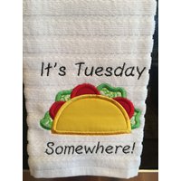 Besticktes Taco Küchen Geschirrtuch von ExtraTouchGifts