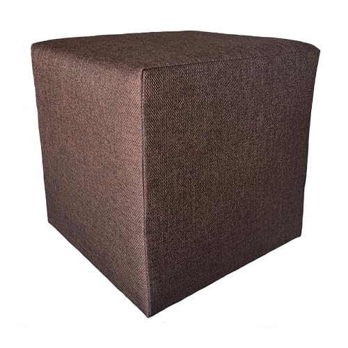 Extrasen Hocker Wohnzimmer Sitzhocker - Quadratisch 40 x 40 cm - Sofahocker - Tornado Stoff - Braun Extrasen Hocker Wohnzimmer Sitzhocker - Quadratisch 40 x 40 cm - Sofahocker - Tornado Stoff - Braun von Extrasen