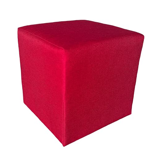 Extrasen Hocker Wohnzimmer Sitzhocker - Quadratisch 40 x 40 cm - Sofahocker - Tornado Stoff - Rot Extrasen Hocker Wohnzimmer Sitzhocker - Quadratisch 40 x 40 cm - Sofahocker - Tornado Stoff - Rot von Extrasen