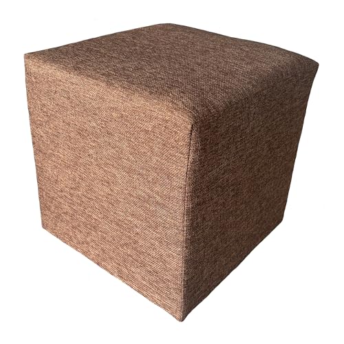 Extrasen Hocker Wohnzimmer Sitzhocker - Quadratisch 40 x 40 cm - Sofahocker - Tornado Stoff - Rudy von Extrasen