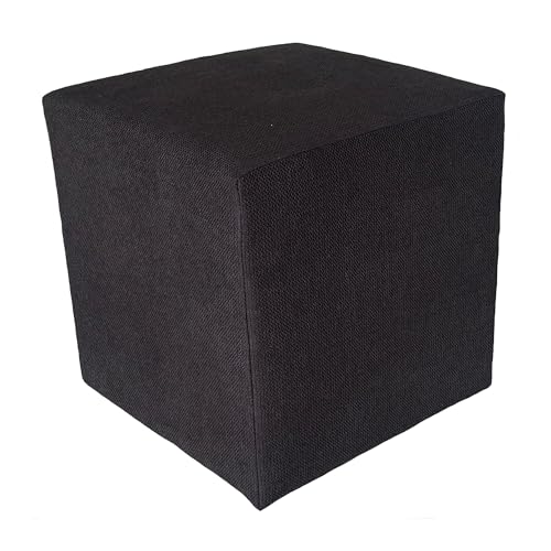 Extrasen Hocker Wohnzimmer Sitzhocker - Quadratisch 40 x 40 cm - Sofahocker - Tornado Stoff - Schwarz Extrasen Hocker Wohnzimmer Sitzhocker - Quadratisch 40 x 40 cm - Sofahocker - Tornado Stoff - Schwarz von Extrasen