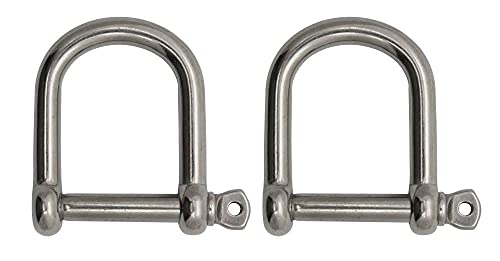 Extreme Max 3006.8231.2 BoatTector Edelstahl, breiter D-Bügel, 0,95 cm, 2 Stück von Extreme Max
