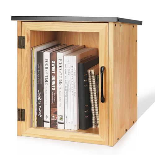 Exttlliy Outdoor Library Outdoor Book Box Storage Small Wooden Cabinet Little Literature Box for Neighborhoods Community and Schools Sharing Books, Flyers, Newspapers, Food and Art (A) von Exttlliy