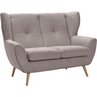 exxpo - sofa fashion 2-Sitzer "ALVESTA, Loungesofa, Küchensofa, hoher Sitzkomfort, Ohrenbackensofa" gemütliche Rückenlehne, mit Knopfheftung und hohen Holzfüßen, in Cord von Exxpo - Sofa Fashion