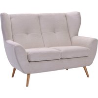 exxpo - sofa fashion 2-Sitzer "ALVESTA, Loungesofa, Küchensofa, hoher Sitzkomfort, Ohrenbackensofa" gemütliche Rückenlehne, mit Knopfheftung und hohen Holzfüßen, in Cord von Exxpo - Sofa Fashion