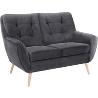 exxpo - sofa fashion 2-Sitzer "Scandi, bequem, aufwendige Rückenpolsterung für mehr Sitzkomfort" akuelle Farben in hochwertige Bezugsqualitäten, Holzfuß von Exxpo - Sofa Fashion