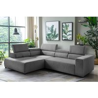 exxpo - sofa fashion Ecksofa "VITTORIO mit Komfortfunktionen, bequem und modern, Cord, L-Form" inkl. Kopfteil- und Sitztiefenverstellung, wahlweise mit Bettfunktion von Exxpo - Sofa Fashion