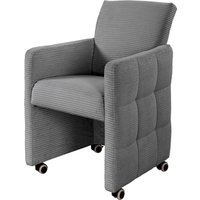 exxpo - sofa fashion Esszimmersessel "Barista, Loungesessel auf Rollen mit hoher Bodenfreiheit", Barista Clubsessel auf Rollen mit schmalen Armlehnen, modernes Design von Exxpo - Sofa Fashion