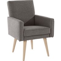 exxpo - sofa fashion Sessel "Lungo, Loungesessel mit moderner Kedernaht, bequem und elegant", Breite 64 cm, hoher Holzfuß von Exxpo - Sofa Fashion
