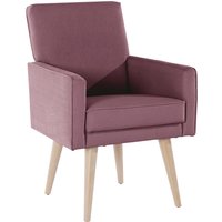 exxpo - sofa fashion Sessel "Lungo, Loungesessel mit moderner Kedernaht, bequem und elegant", Breite 64 cm, hoher Holzfuß von Exxpo - Sofa Fashion