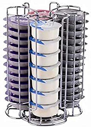 EXZACT Kaffeekapselhalter, kompatibel mit Tassimo-Kapseln, nicht von Tassimo verkauft oder hergestellt, drehbarer Kaffeekapselständer, Pod-Rack (max. 52 Stück) von Exzact