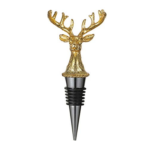 Weinflaschenverschluss mit goldenem Hirschkopf – schöner Weinstopfen, wiederverwendbarer Flaschenverschluss, Champagner- und Soda-Stopper hält frisch Weinflaschenverschluss mit goldenem Hirschkopf – schöner Weinstopfen, wiederverwendbarer Flaschenverschluss, Champagner- und Soda-Stopper hält frisch von Eyands