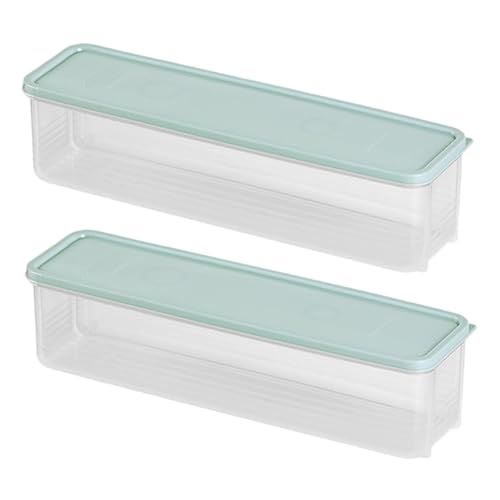 2pcs Pasta -Lagerbehälter, 12 x 3 x 3 Zoll Spaghetti -Nudelbehälter mit Deckel, stapelbarer Pasta -Halter für den Kühlschrank, Küchenspeisekammer... von Eyccier